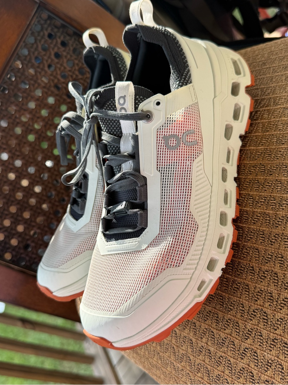 On Cloudultra 2 Women's 9.5 Trail Running Shoes Aloe Terracotta White Orange